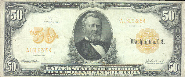 U.S. $50 gold certificate